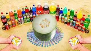 Experiment: How to make Rainbow Stars with Orbeez, Watermelon, Coca Cola vs Mentos and Popular Sodas