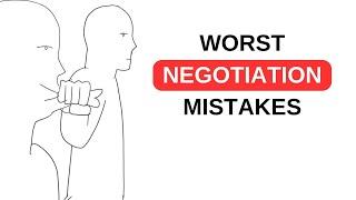 how to be a good negotiator:  HARVARD negotiators explain the worst mistakes in negotiation.