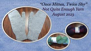 Once Mitten, Twice Shy. Not Quite Enough Yarn, August 2023