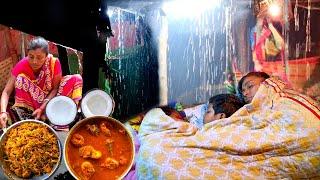 Village Life - Midnight Rain। Village In Rain। Morning Routine। Cooking Village Style Fish Curry