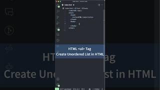 Create Unordered Lists in HTML, ul Tag  | HTML Tutorial for Beginners #html