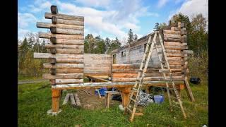 Chainsawing Our Log Cabin To Prepare It To Move Over 70 Miles...