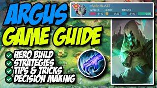 ARGUS GAME GUIDE 2023!! || MOBILE LEGENDS TIPS, TRICKS, STRATEGIES, AND HERO BUILD