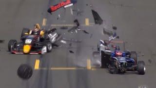 Car STALLS on the GRID CRASHES -EVERYONE IS OKE