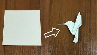 Origami Bird easy - paper Hummingbird step by step