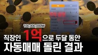 직장인 1억으로 비트코인 자동매매 두달 돌린 결과
