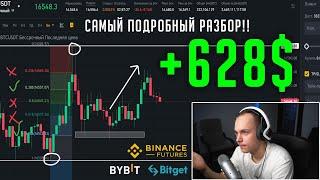 +628$ ЗА ДЕНЬ! ПОДРОБНЕЙШИЙ РАЗБОР СТРАТЕГИИ ДЛЯ ФЬЮЧЕРСОВ! Binance Futures, Фьючерсы, Обучение