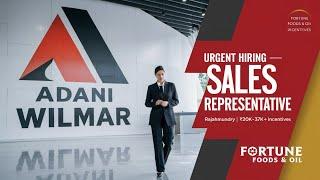 Urgent Job Opening at Adani Wilmar |Sales Representative |