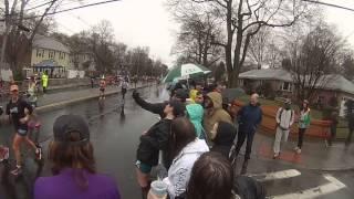 Go Trish Go! Trish Moran Passing Lasell College During 2015 Boston Marathon