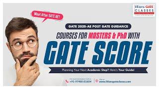 Courses for Masters & PhD with GATE AE Score | GATE Aerospace Engineering 2025 | Gov/PSU Job Options