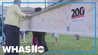 30-foot steal beam added to west tower of UofL Hospital in downtown Louisville