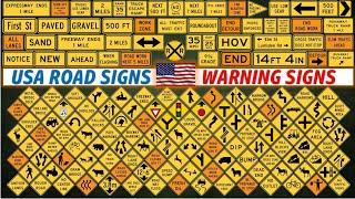 USA ROAD SIGNS - All WARNING SIGNS