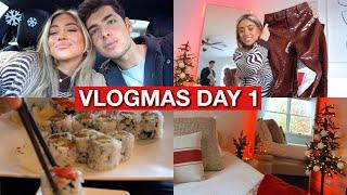 VLOGMAS DAY 1: sushi date, pr unboxing & new skincare | Samantha Nicole