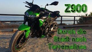 Mit Kawasaki Z900 durch die Stadt nach Torremolinos - VLO075 [4K]