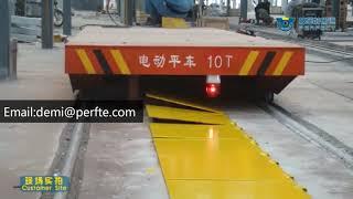 self-propelled cross rail trolley transport car ,rail guided vehicle system handling cart