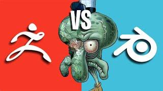 Zbrush vs Blender Side by Side Sculpt | Squidward