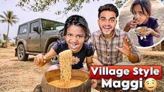 Village style Maggie  Kheton mein Maggie banai 