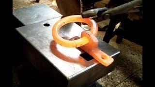 Blacksmith - ring drawer / door pull - iron wall ring...