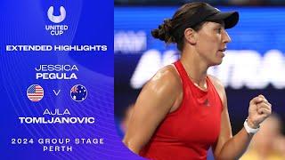 Jessica Pegula v Ajla Tomljanovic Full Match | United Cup 2024 Group C