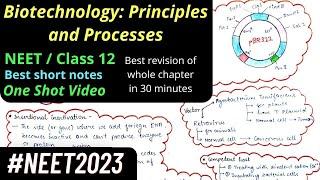 Biotechnology: Principles and Processes Mind map NEET Class 12 One shot revision #neet2022