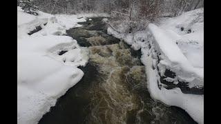 Водопады Карелии в феврале 2022. Поездка из СПб