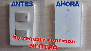 El Apagador inteligente mas fácil de instalar - MOES interruptor que no necesita conexión a NEUTRO