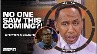 Stephen A. & Shannon Sharpe are SHOCKED & BAFFLED by the Luka Doncic-AD trade! | First Take