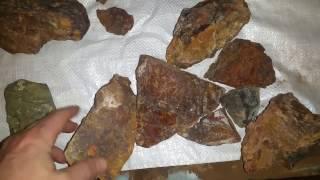 Porphyry type deposit gold ore samples