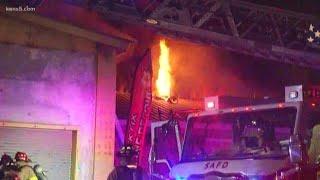 Fast-moving fire moves through businesses on the south side