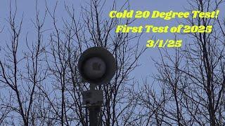 Federal Signal 2001-SRNB Siren Very Cold First Test of 2025! (3/1/2025)