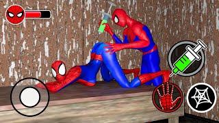 Playing as SpiderMan Family in Granny House