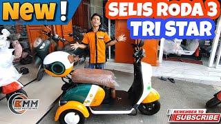 Sepeda Listrik Roda 3 Tri Star Ready Di Boss Motor Mini#selis #molis #E-Nine