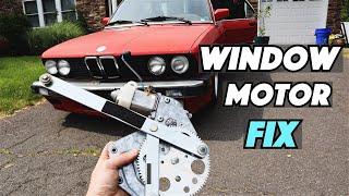 1988 BMW 535is Window Motor Regulator Repair and Install ||  E28 E30 E23 E24