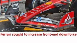 F1, Ferrari: new SF24 wing gives more setup options; increased front-end downforce for more balance