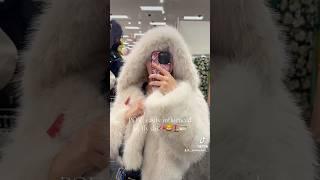 Trying on the viral faux fur coat at target #furcoats #target #targetfinds #targethaul #mobwife