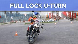 How to make tight Full Lock U-TURN on motorcycle