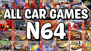 Every N64 CAR / RACING Game FIRST RACE & INTRO