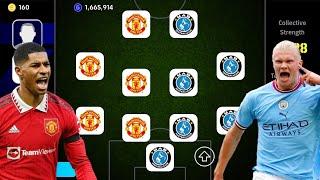 MAN UNITED X MAN CITY - DERBY SQUAD BUILDER!!  EFOOTBALL 2024 MOBILE