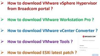 How to download VMware vSphere Hypervisor from Broadcom portal ? | How to download ESXi latest patch