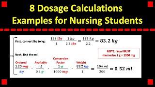 8 Dosage Calculation Examples for Nursing Students