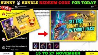 FREE FIRE REDEEM CODE TODAY 15 NOVEMBER REDEEM CODE FREE FIRE | FF REDEEM CODE TODAY 15 NOVEMBER