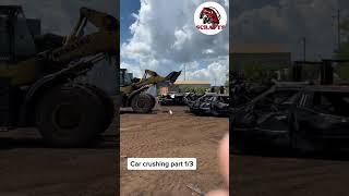 Crushing cars at Scrapys Auto Salvage part 1/3 #car #cars #crush #limo #autosalvage