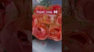 how to make tissue roses ️ #craft #paper