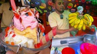 Master of Making Ice Cream Falooda recipe ! High Protein street food @ Tk 120 Only ! Street Food