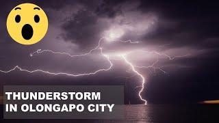 Thunderstorm and Violet Clouds