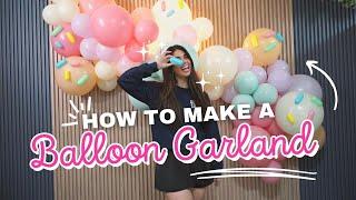 How to make a balloon garland. Easy balloon ice cream garland. Ice Cream Party Decoration. Easy