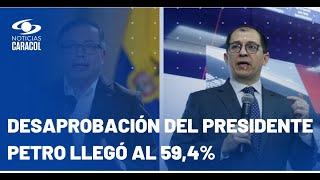 Aprobación de presidente Petro cae 16,2 y favorabilidad de fiscal Barbosa sube 9,2: encuesta Invamer