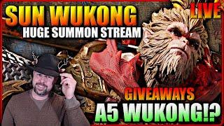 LIVE! Summoning for A5 Sun WuKong, Giveaways and Gameplay! - Watcher of Realms