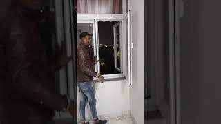 UPVC CASEMENT WINDOW DOUBLE SHUTER MES& GLASS||AK FABRICATOR||#glass #shorts #trending