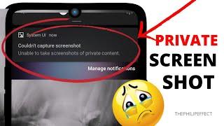 Couldn't Capture Screenshot of Private Content |Take Screenshot on Restricted App |EASY |Paypal etc